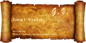Gangl Vivien névjegykártya